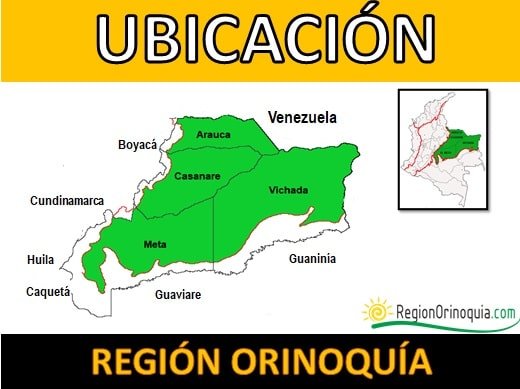 Ubicacion de la region Orinoquia en Colombia